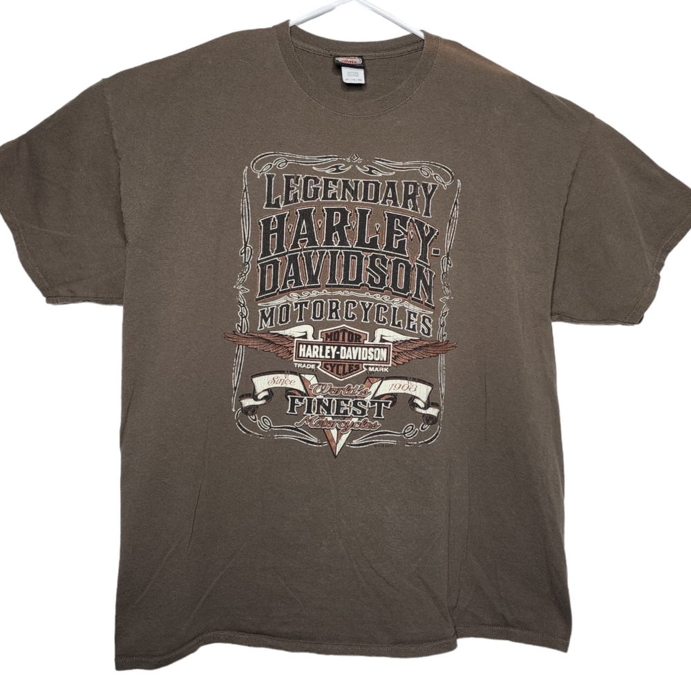 Harley Davidson Graphic T Shirt - Men's 2XL - Dubuque Iowa